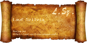Lauf Szilvia névjegykártya