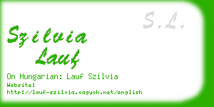 szilvia lauf business card